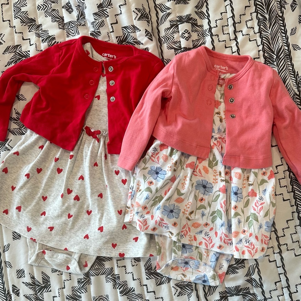 2 infant dresses